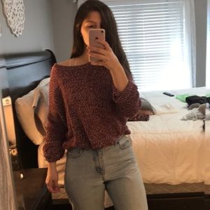 Maroon knit sweater excellent condition
